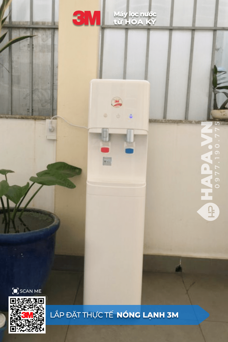 Hình ảnh lắp đặt thực tế của Cây Nước Nóng Lạnh 3M tại Chung cư Lotus Garden, Cao Lãnh, Đồng Tháp