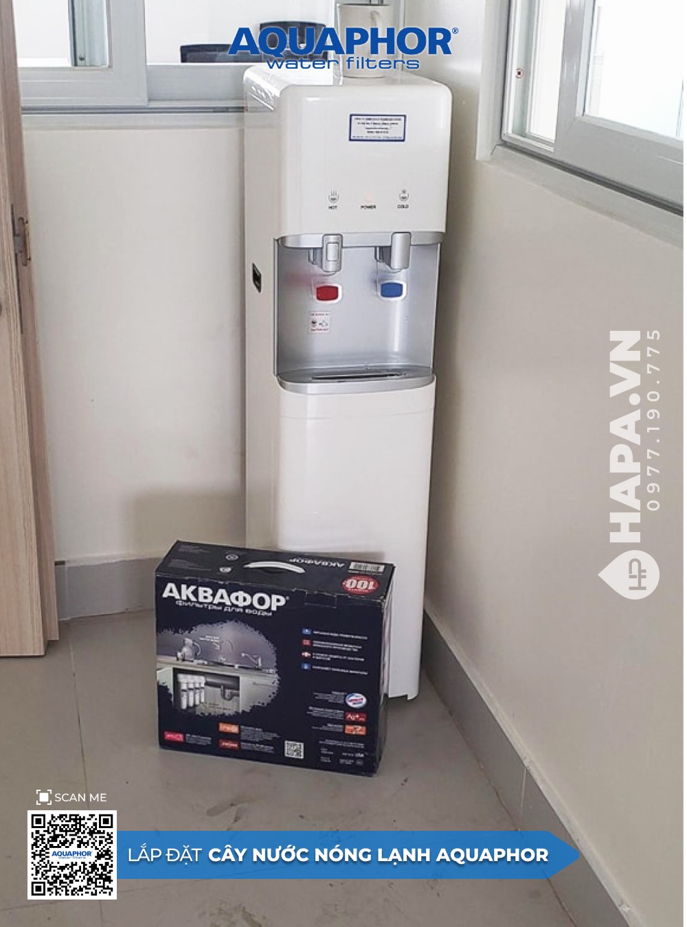 Cây Nước Nóng Lạnh AQUAPHOR lắp đặt tại Căn hộ Satra Eximland