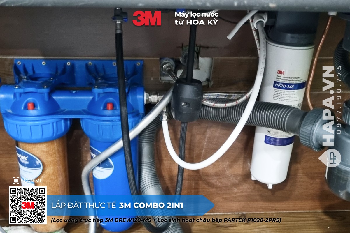 Hình ảnh Ảnh lắp đặt thực tế của Lắp Đặt Combo Máy Lọc Nước 3M 2-TRONG-1 tại SunHome, Sơn Trà, Đà Nẵng