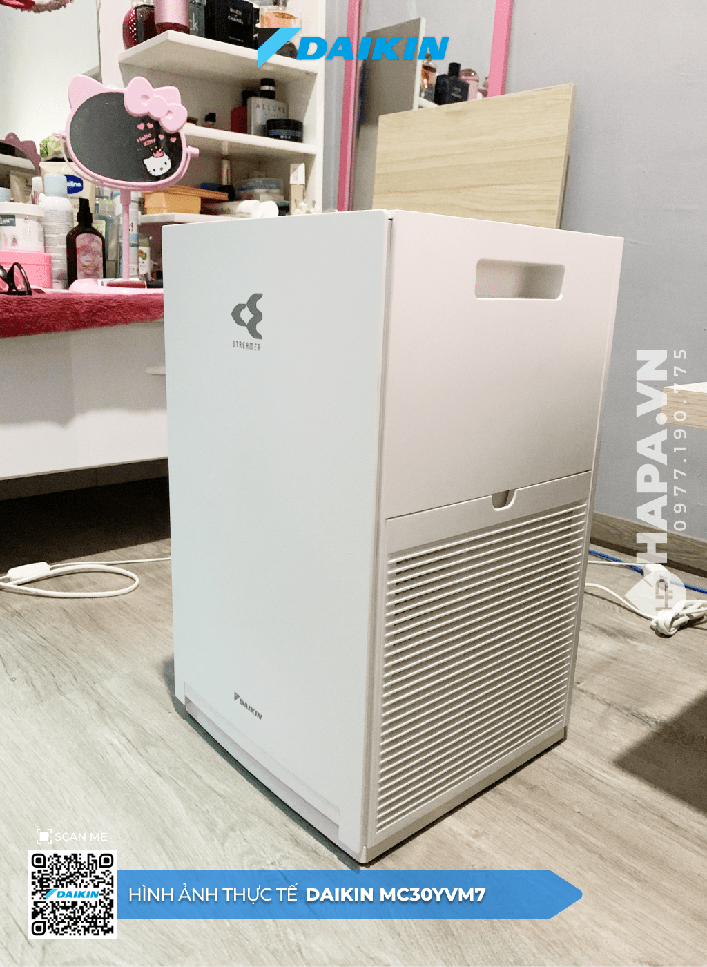 Hình ảnh thực tế của Máy Lọc Không Khí DAIKIN MC30YVM7 tại Chung cư H2, Quận 4, TP HCM - 01