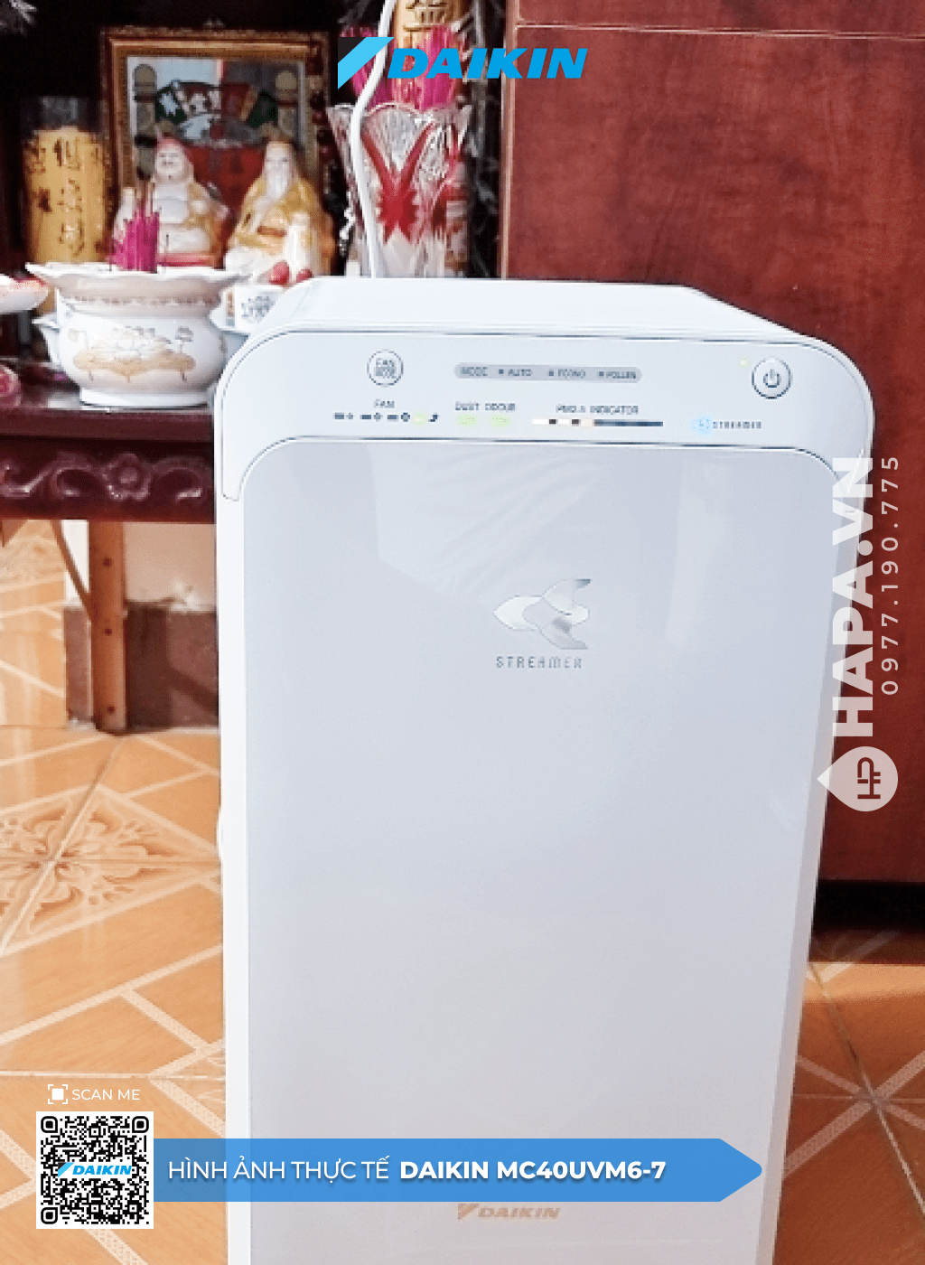 Hình ảnh thực tế của Máy Lọc Không Khí DAIKIN MC40UVM6-7 tại Grand Palace, TP Cao Bằng