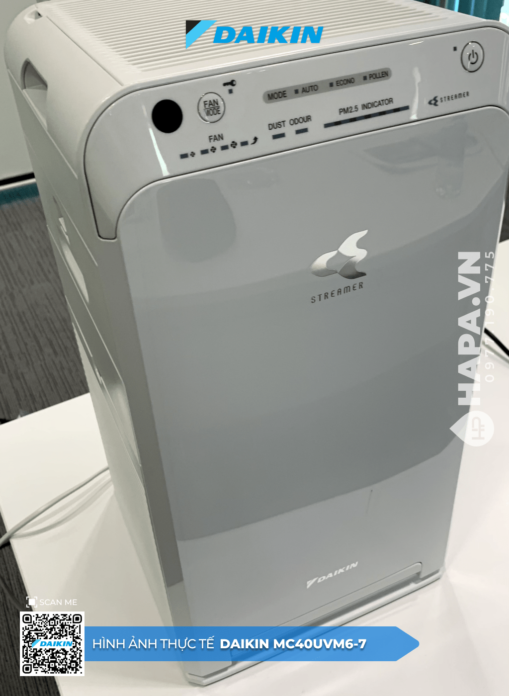 Hình ảnh thực tế của Máy Lọc Không Khí DAIKIN MC40UVM6-7 tại Saigon House, Quận 4, TP HCM