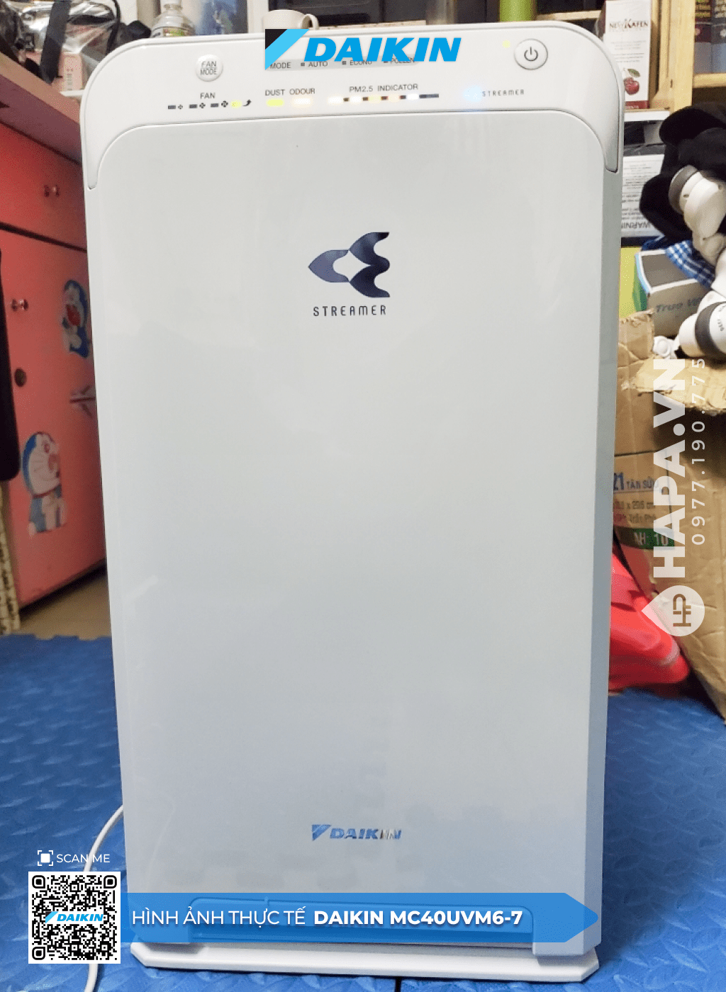 Hình ảnh thực tế của Máy Lọc Không Khí DAIKIN MC40UVM6-7 tại Chung cư Yersin, TP Đà Lạt