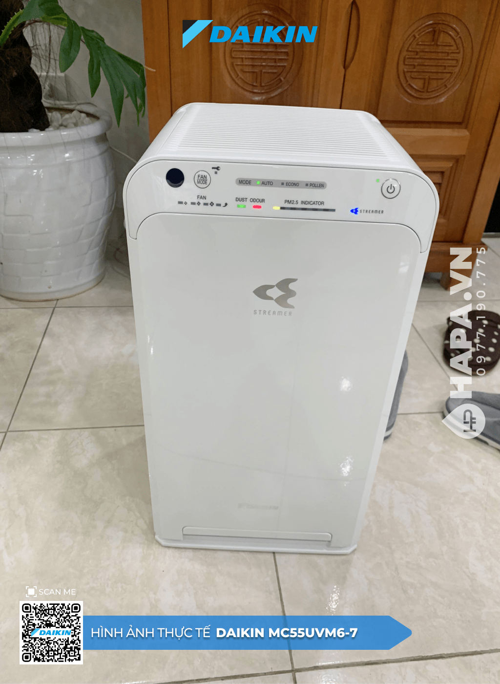 Hình ảnh thực tế của Máy Lọc Không Khí DAIKIN MC55UVM6-7 tại High Intela, Quận 8, TP HCM