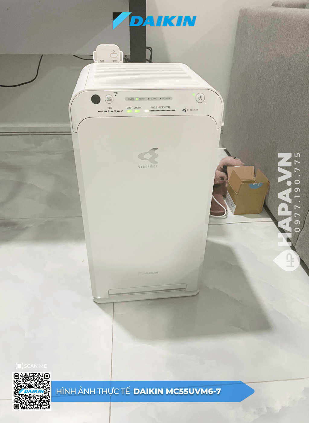Hình ảnh thực tế của Máy Lọc Không Khí DAIKIN MC55UVM6-7 tại Trường Học, Quận 1, TP HCM