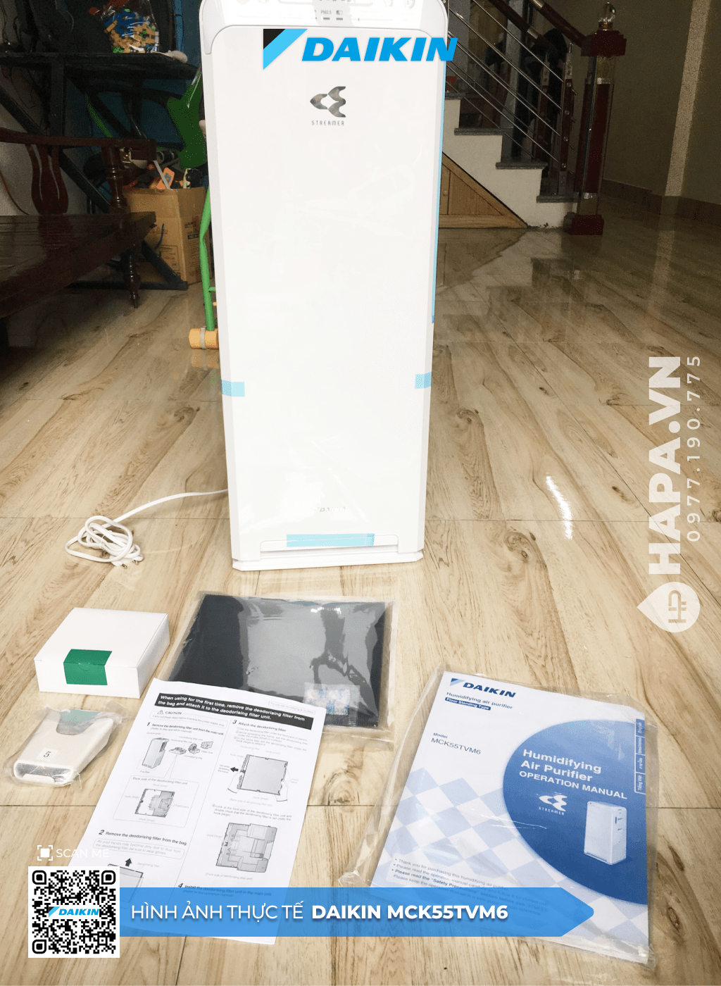 Máy Lọc Không Khí DAIKIN MCK55TVM6 tại Mai Villa 2, Quận 1, TP HCM