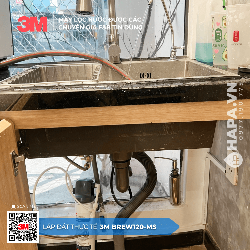 Hình ảnh lắp đặt thực tế của Máy Lọc Nước 3M BREW120-MS lắp đặt tại Viva Riverside, Quận 6, TP HCM - 01