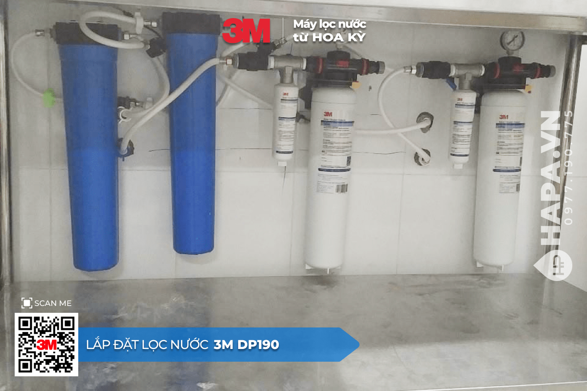 Hình ảnh lắp đặt thực tế của Lắp Đặt Máy Lọc Nước 3M DP190 tại Trường Học, Quận 1, TP. HCM