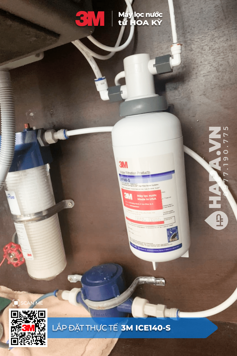 Hình ảnh Lắp Đặt Máy Lọc Nước 3M ICE140-S tại Nhà Hàng, Thủ Đức, TP. HCM