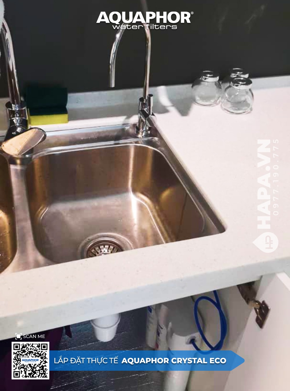 Hình ảnh lắp đặt thực tế của Máy Lọc Nước AQUAPHOR CRYSTAL ECO tại Goldmark City, Cầu Giấy, Hà Nội - 1