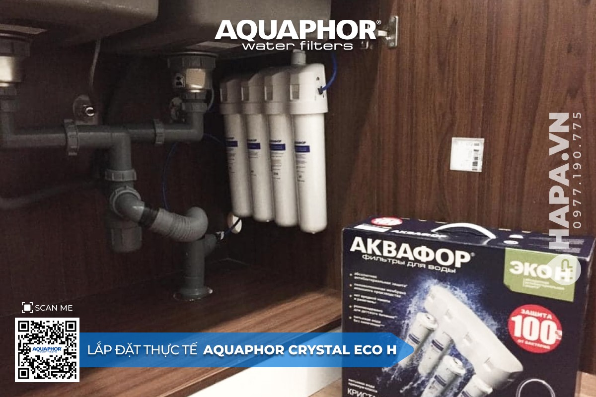 Hình ảnh lắp đặt thực tế của Máy Lọc Nước AQUAPHOR CRYSTAL ECO H ở Chung cư Ehome Southgate, Long An