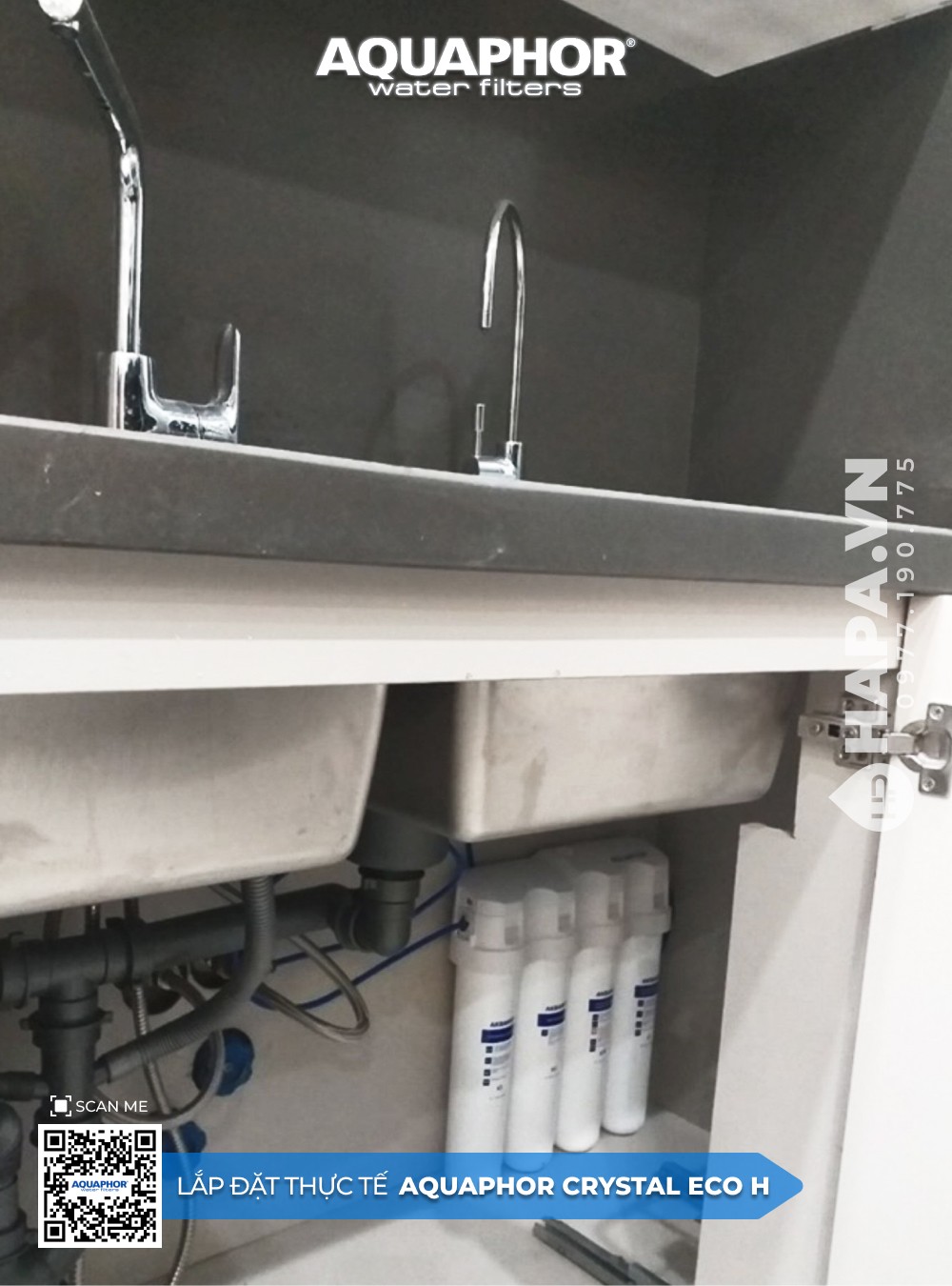 Hình ảnh lắp đặt thực tế của Máy Lọc Nước AQUAPHOR CRYSTAL ECO H ở Chung cư Lumi Hanoi, Nam Từ Liêm, Hà Nội
