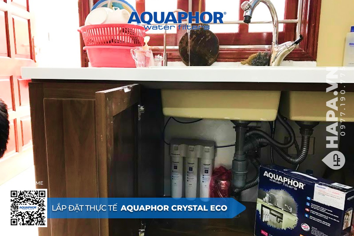 Hình ảnh lắp đặt thực tế của Máy Lọc Nước AQUAPHOR CRYSTAL ECO tại Sun Grand City, Hai Bà Trưng, Hà Nội