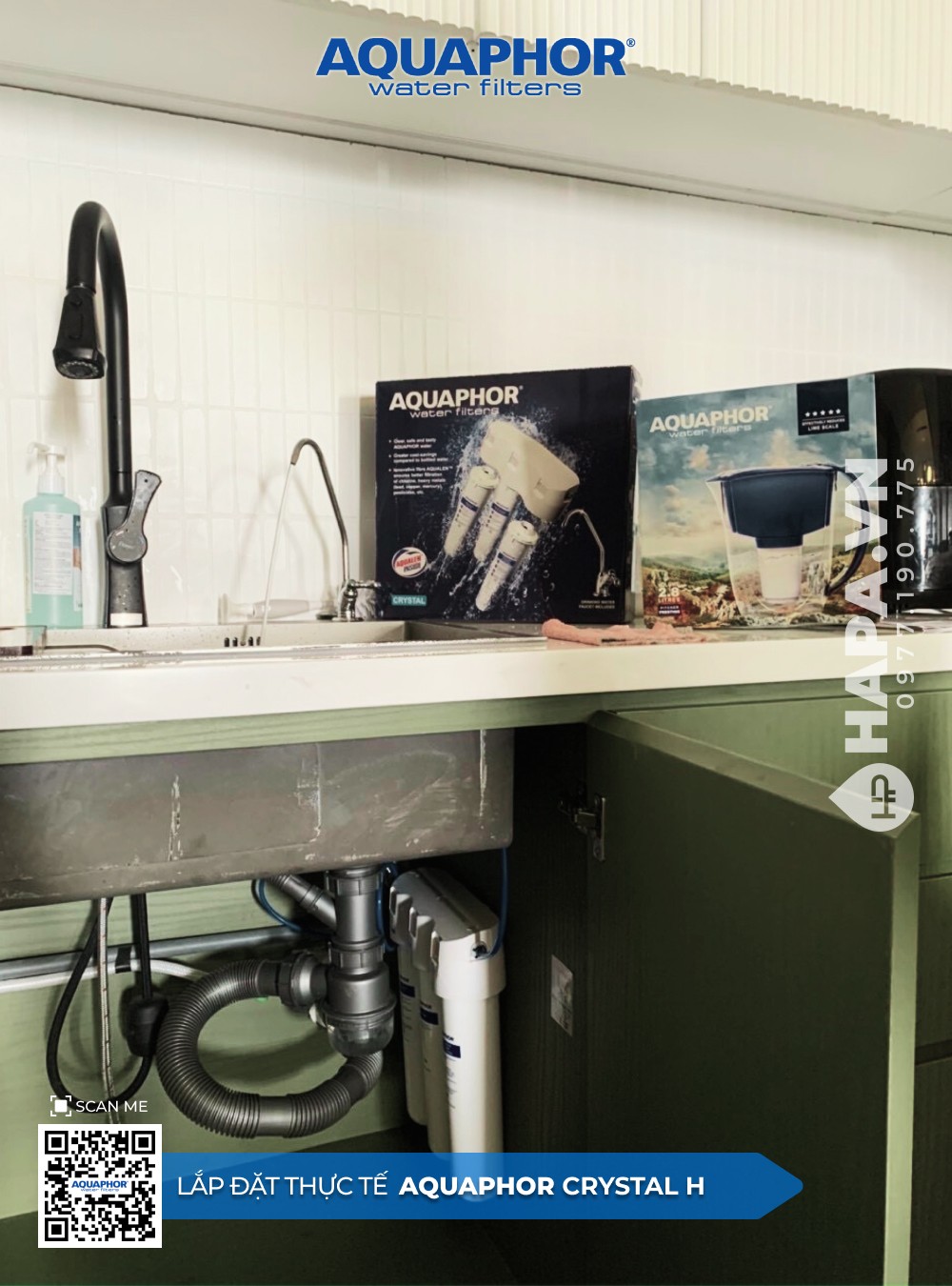 Hình ảnh lắp đặt thực tế của Máy Lọc Nước AQUAPHOR CRYSTAL H tại Chung cư Imperia Gardens, Thanh Xuân, Hà Nội