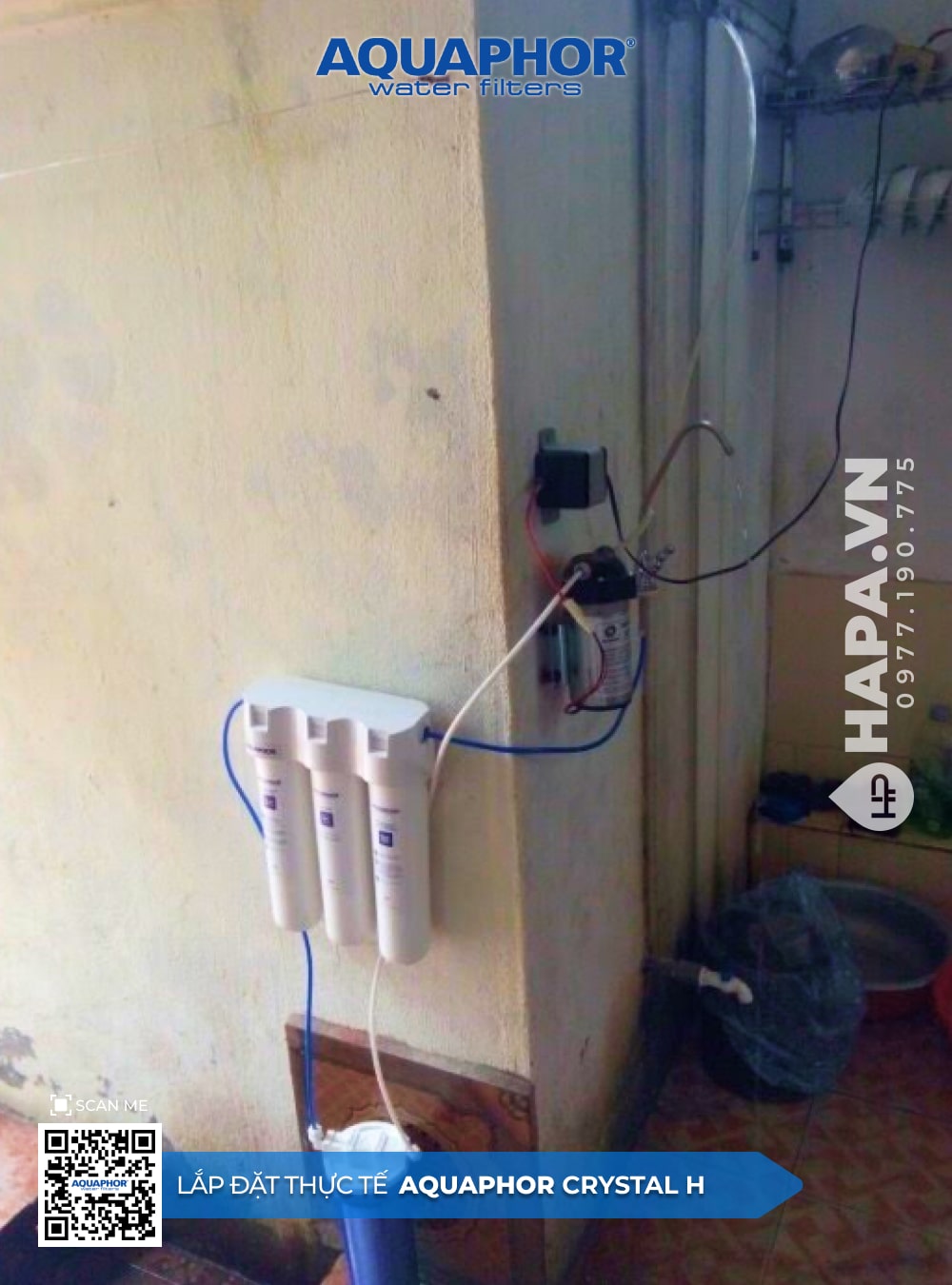 Máy Lọc Nước AQUAPHOR CRYSTAL H lắp đặt tại New Galaxy, Khánh Hòa Máy Lọc Nước AQUAPHOR CRYSTAL H lắp đặt tại New Galaxy, Khánh Hòa