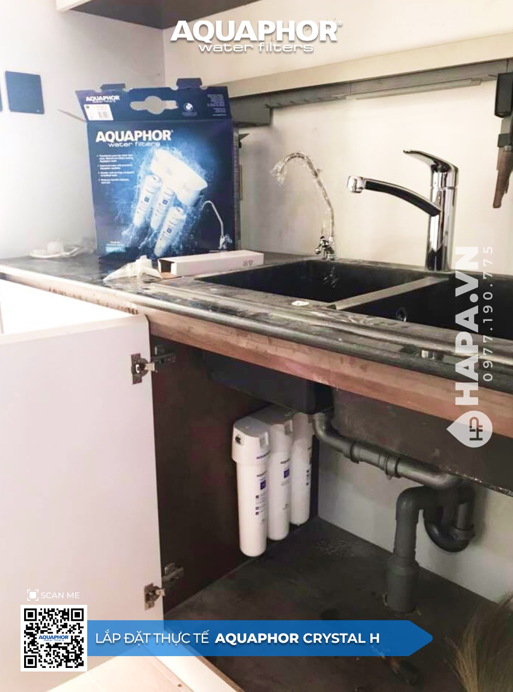 Hình ảnh lắp đặt thực tế của Máy Lọc Nước AQUAPHOR CRYSTAL H tại Chung cư Empire City, Quận 2, TPHCM