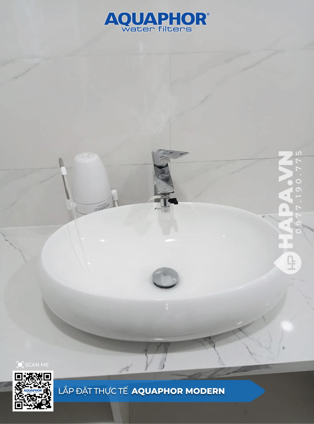 Máy Lọc Nước Để Bàn AQUAPHOR MODERN lắp đặt tại Chung Cư Sóng Thần, Dĩ An