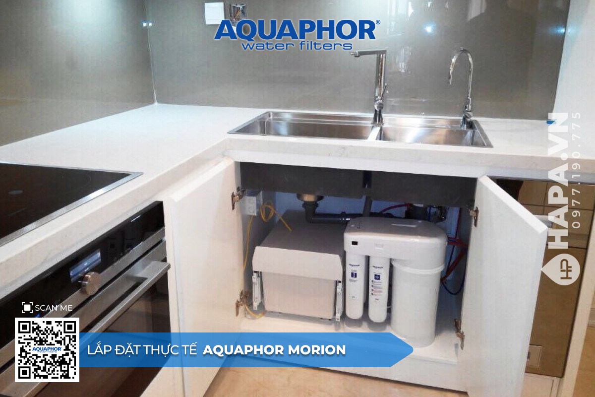 Hình ảnh lắp đặt thực tế của Máy Lọc Nước AQUAPHOR MORION ở Chung cư Điệp Thạch, Trà Vinh