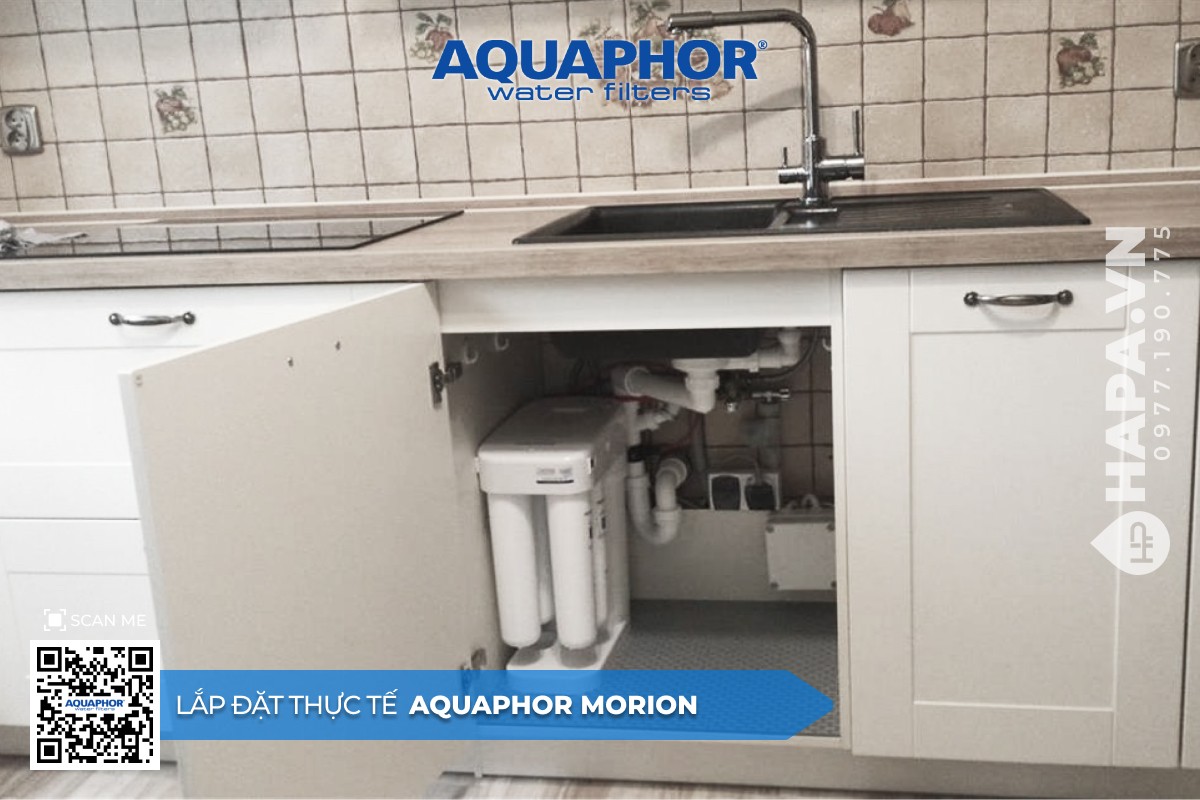 Hình ảnh lắp đặt thực tế của Máy Lọc Nước AQUAPHOR MORION ở Chung cư Giao Long, Bến Tre