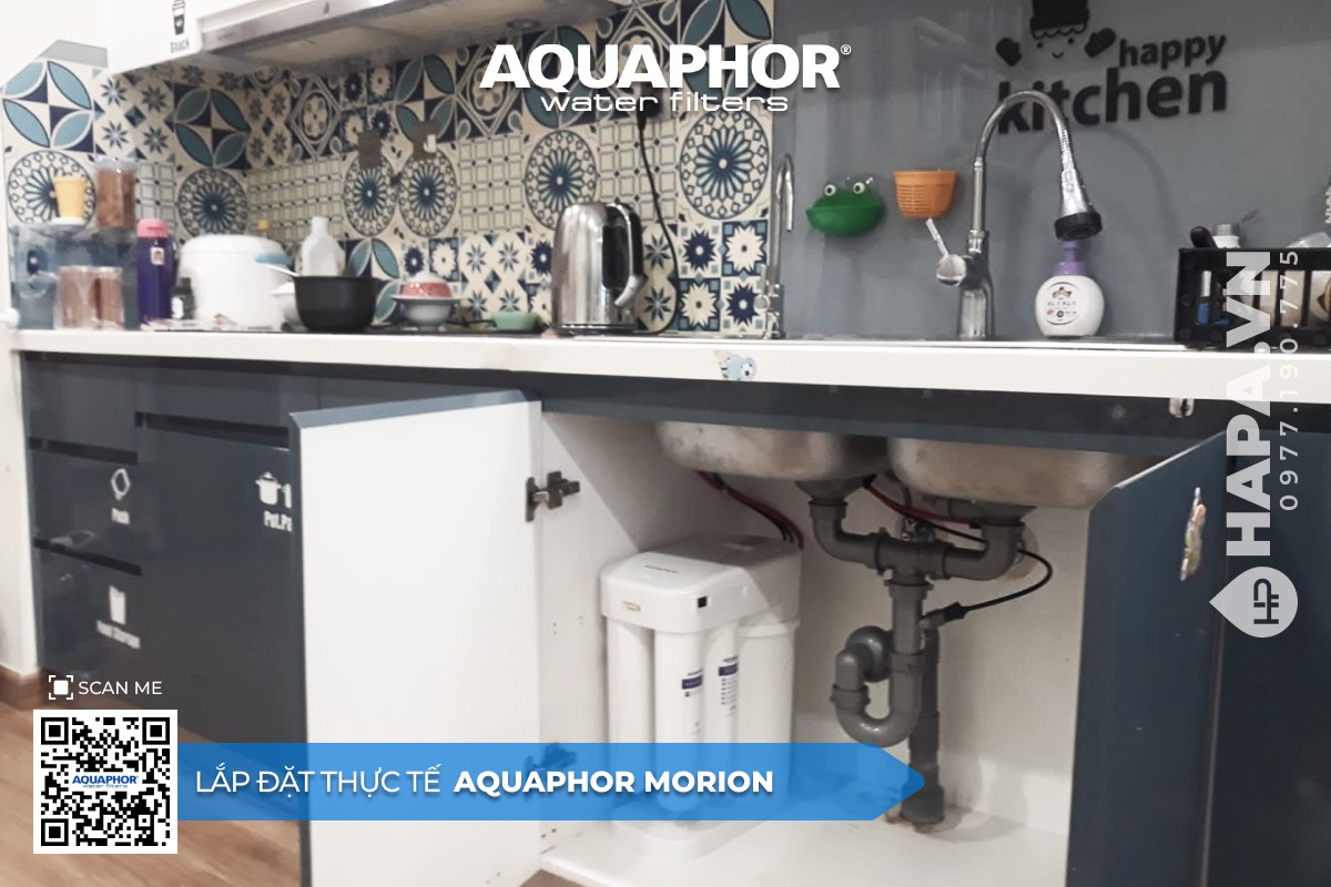 Hình ảnh lắp đặt thực tế của Máy Lọc Nước AQUAPHOR MORION ở Chung cư Hưng Thịnh, Bình Phước