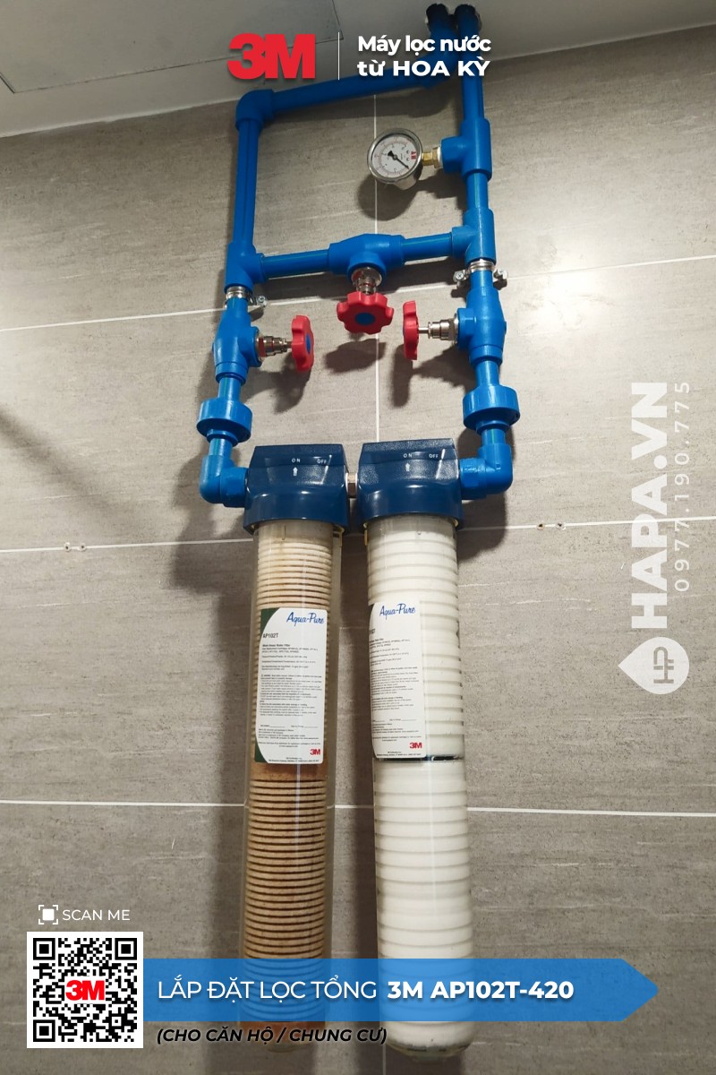 Máy Lọc Nước Đầu Nguồn 3M AP102T-420 lắp đặt tại Mizuki Park, TP. HCM