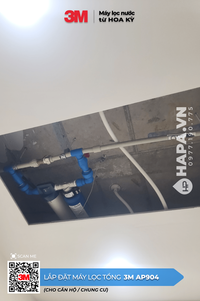 Máy Lọc Nước Đầu Nguồn 3M AP904 lắp đặt tại Precia Apartment, Quận 2