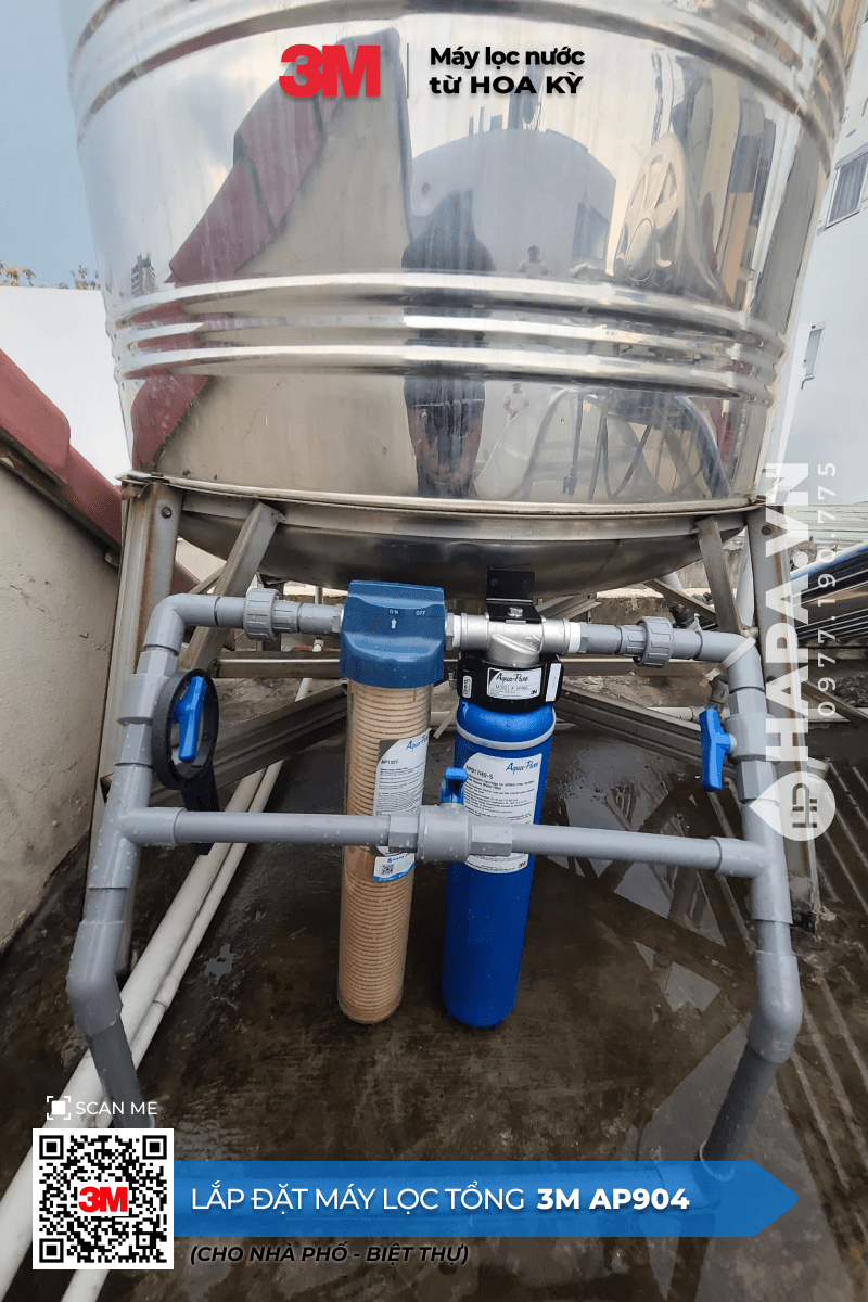 Máy Lọc Nước Đầu Nguồn 3M AP904 lắp đặt tại Cư xá Lê Đại Hành, Quận 11