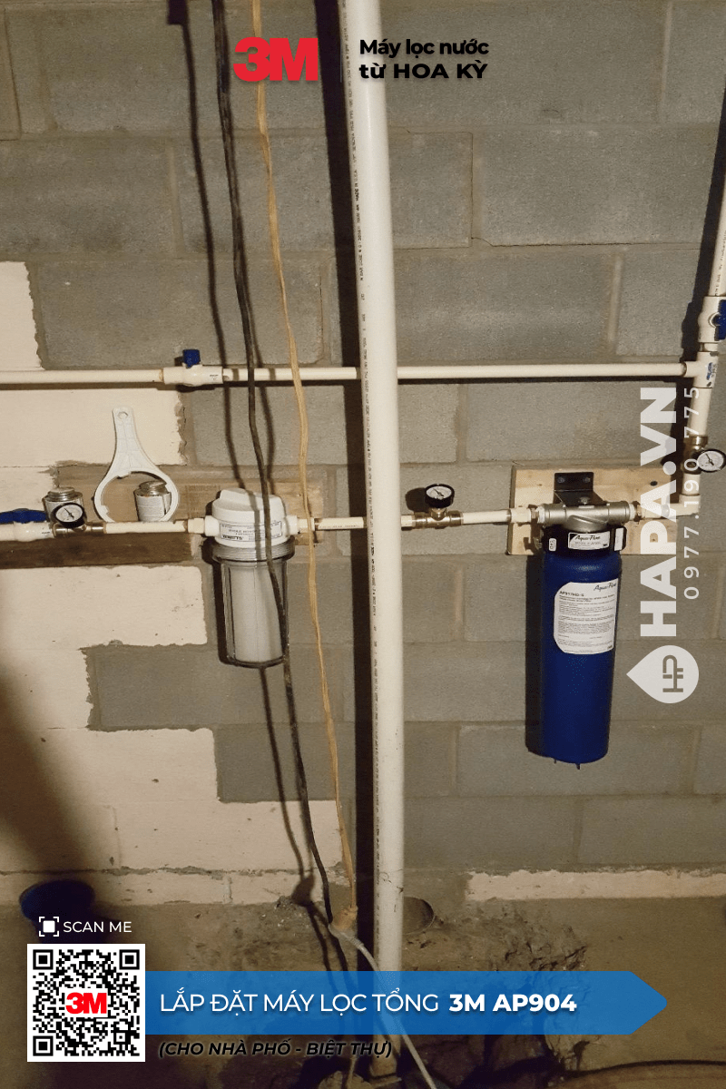 Máy Lọc Nước Đầu Nguồn 3M AP904 lắp đặt tại Khu dân cư An Lộc, Quận 12