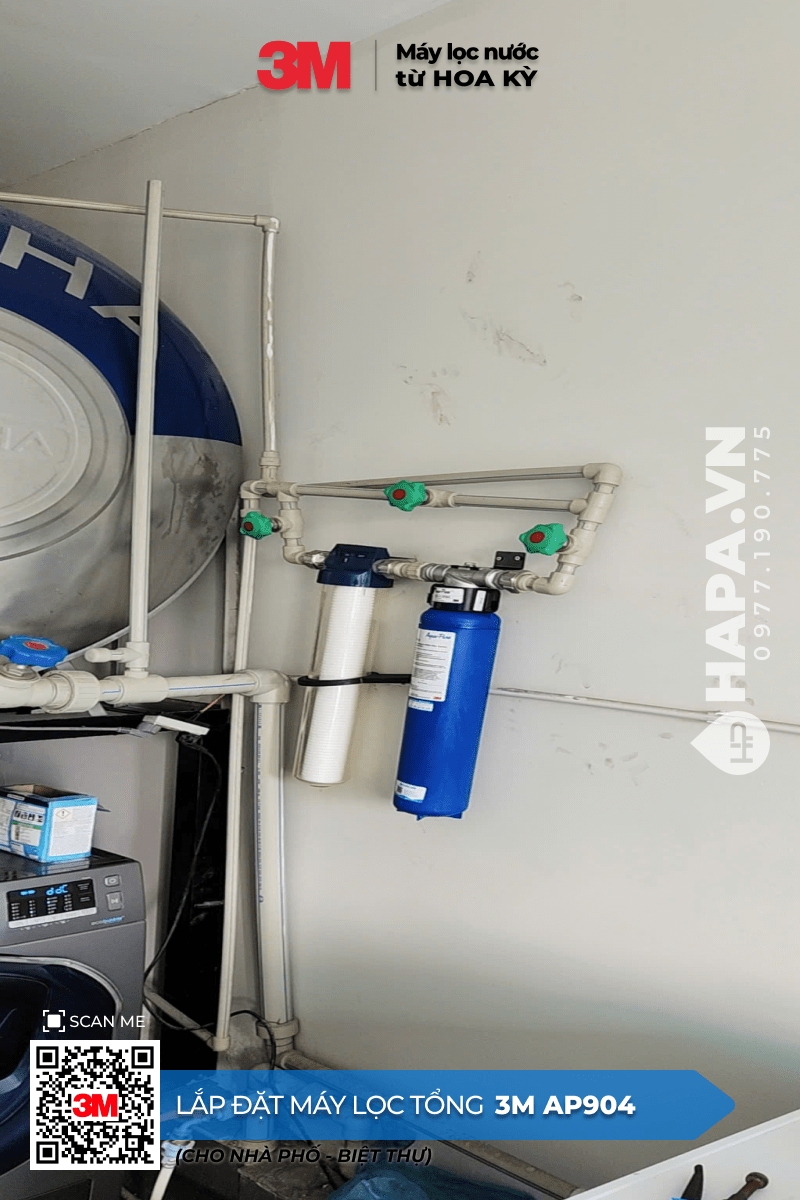 Máy Lọc Nước Đầu Nguồn 3M AP904 lắp đặt tại Nhà phố Đống Đa, Hà Nội