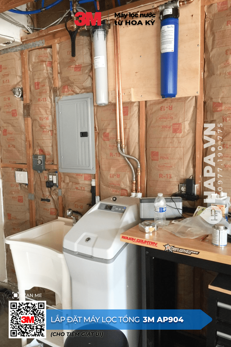 Máy Lọc Nước Đầu Nguồn 3M AP904 lắp đặt tại Tiệm Gịặt Ủi, Quận 7