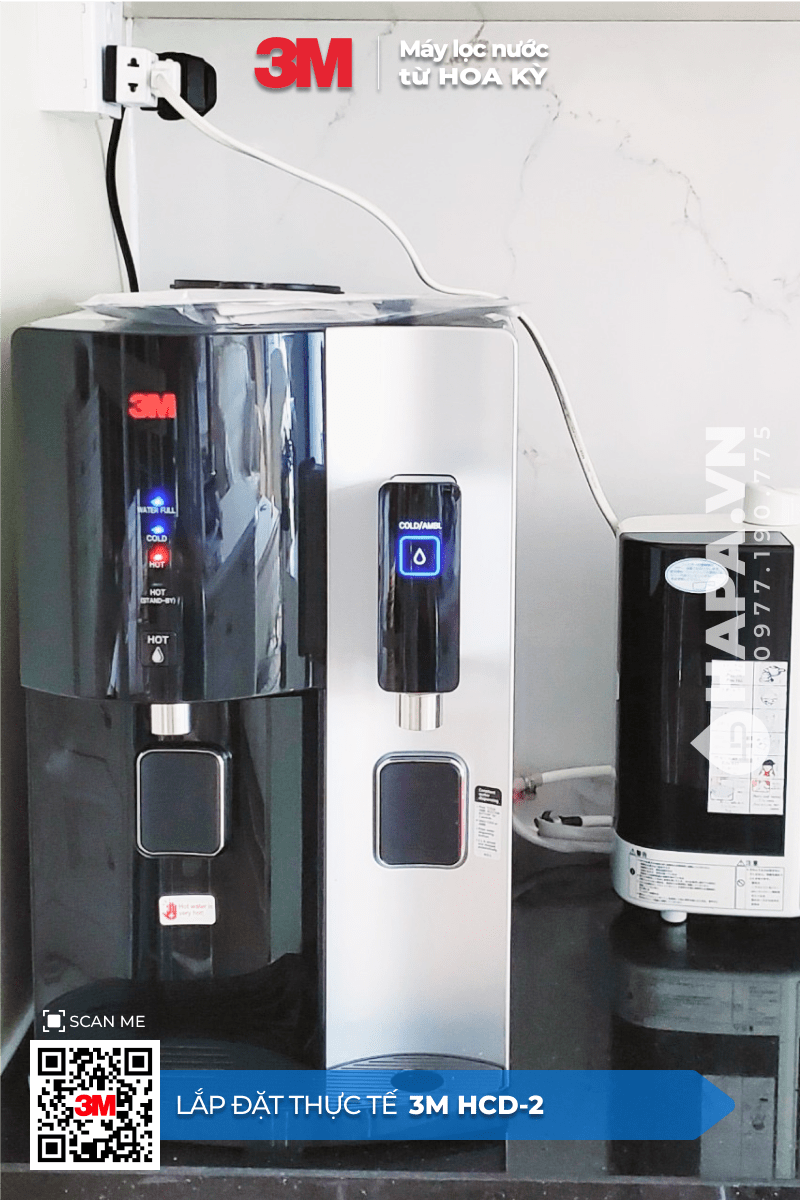 Hình ảnh lắp đặt thực tế của Máy Lọc Nước Nóng Lạnh Để Bàn 3M HCD-2 tại Bigemco, Quận 11, TP HCM