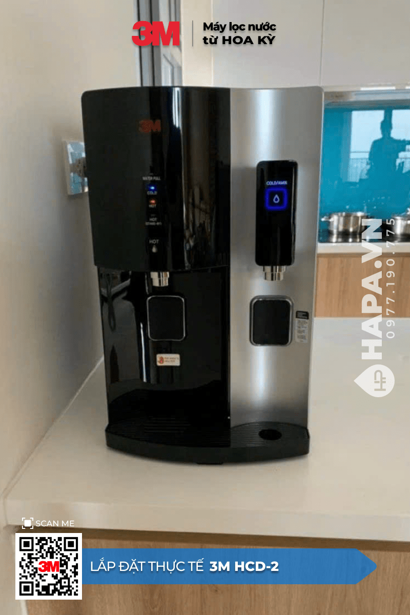 Hình ảnh thực tế của Máy Lọc Nước Nóng Lạnh Để Bàn 3M HCD-2 lắp đặt tại Palm Height, Quận 2 - 01