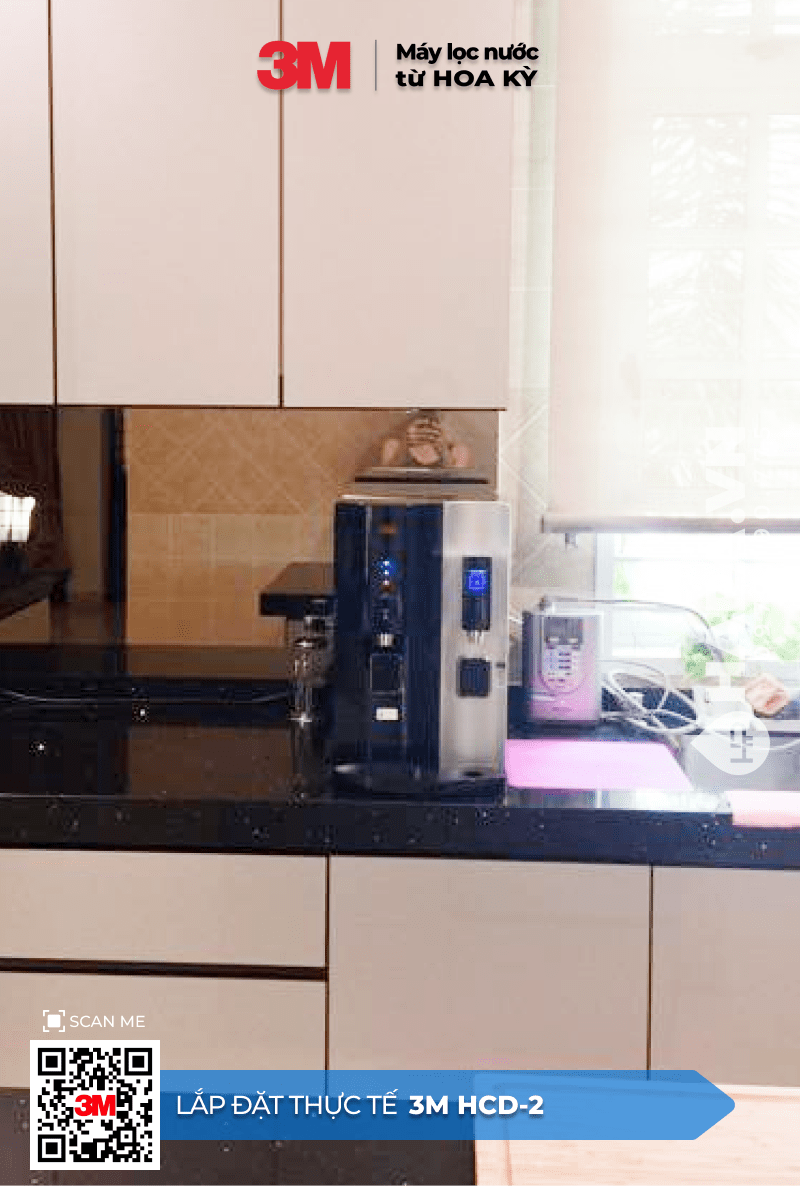 Hình ảnh lắp đặt thực tế của Máy Lọc Nước Nóng Lạnh Để Bàn 3M HCD-2 tại West Intela Quận 8, TP HCM