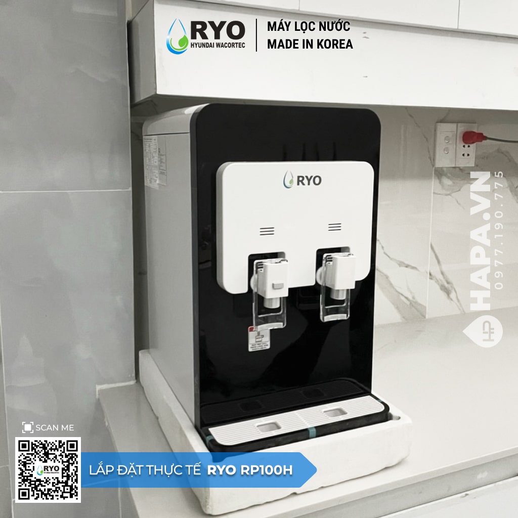 Máy Lọc Nước Nóng Lạnh Để Bàn RYO Hyundai RP100H lắp đặt tại Hà Nội