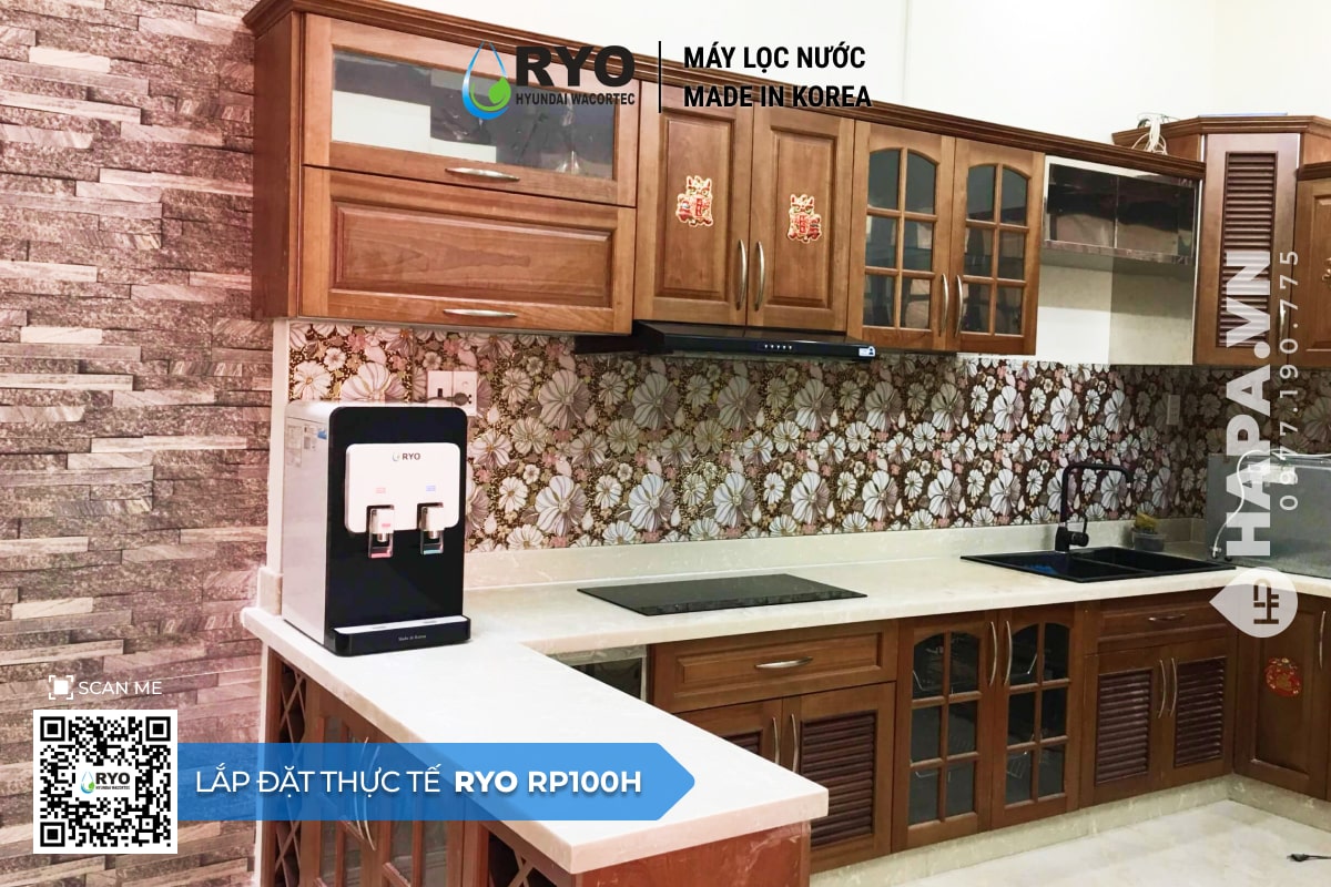 Máy Lọc Nước Nóng Lạnh Để Bàn RYO Hyundai RP100H lắp đặt tại Bắc Ninh