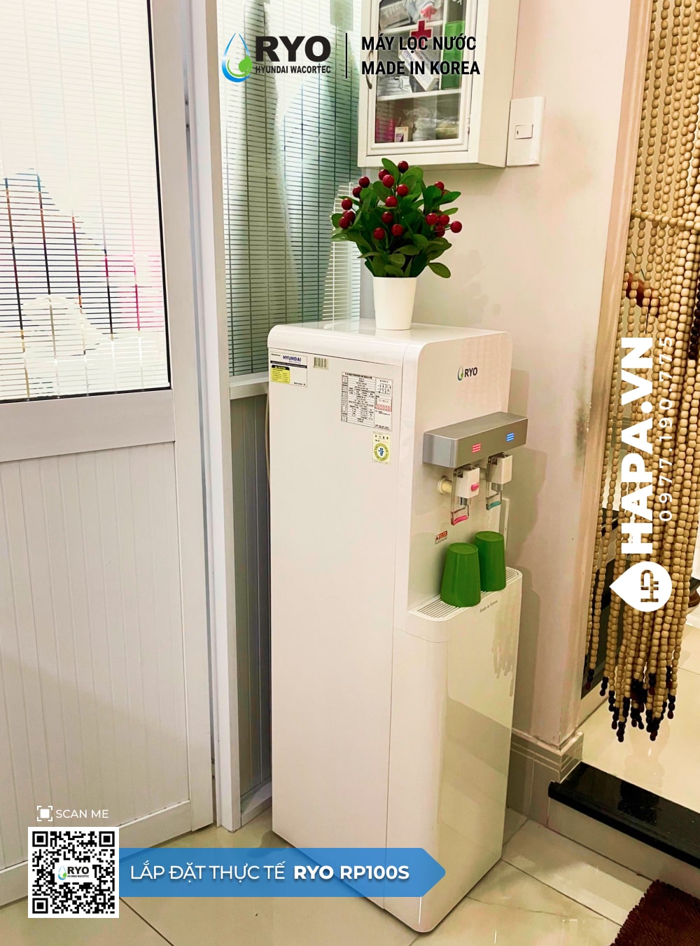 Máy Lọc Nước Nóng Lạnh RYO Hyundai RP100S lắp đặt tại Cần Thơ
