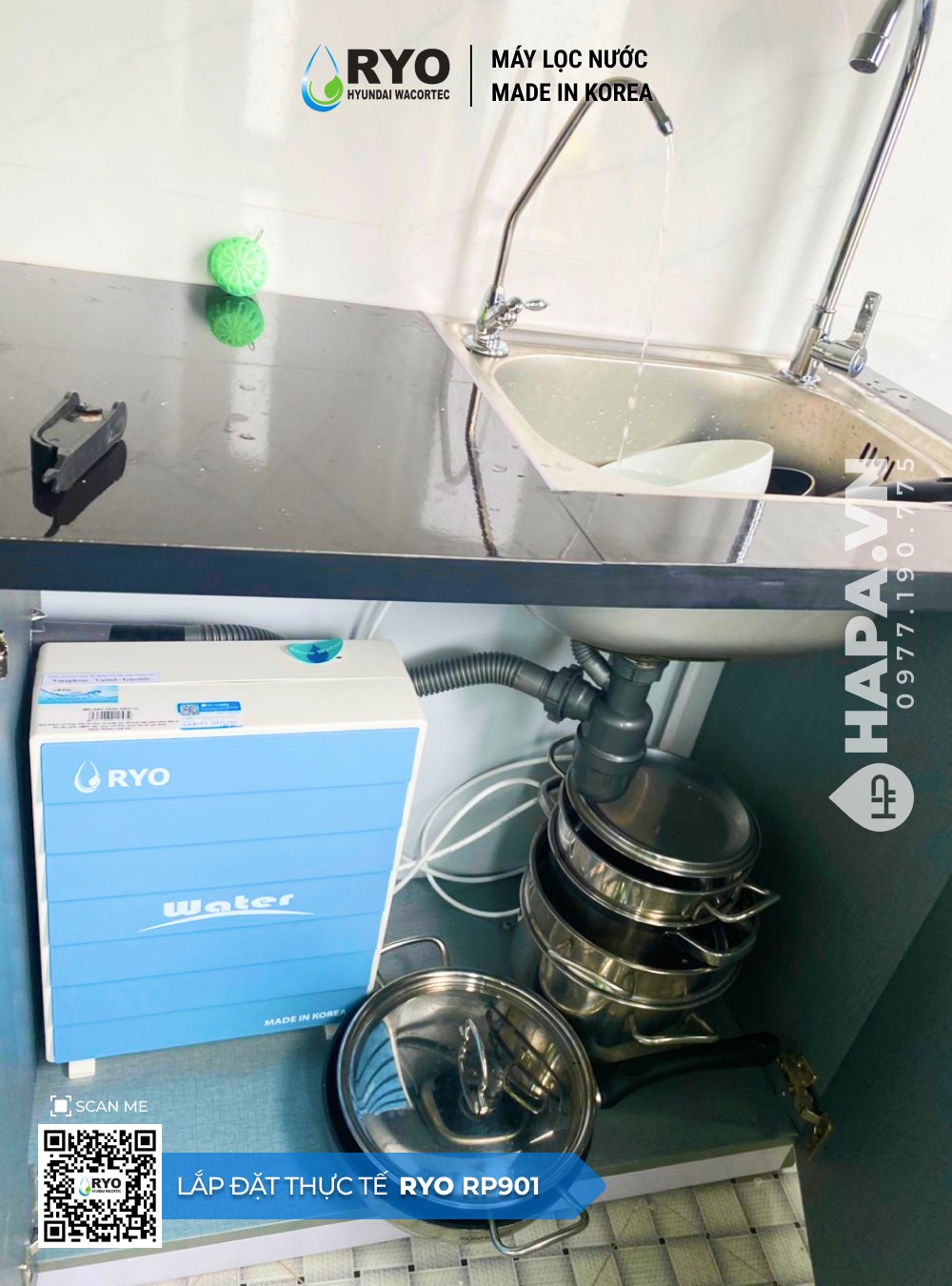 Máy Lọc Nước UF RYO Hyundai RP901 lắp đặt tại 4S Linh Đông, Thủ Đức