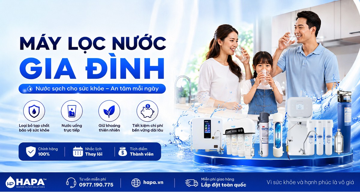 Liên hệ HAPA ngay hôm nay để được tư vấn miễn phí máy lọc nước gia đình, giúp bảo vệ sức khỏe và tối ưu chi phí sử dụng trong nhiều năm.