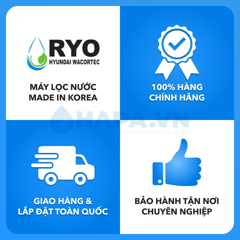Lõi Lọc Nước RYO Hyundai Wacortec được cung cấp chính hãng bởi HAPA VN