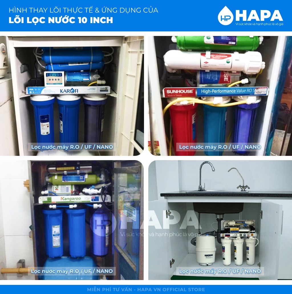 Lõi Lọc Nước 3M AP110 10 inch Thay Cho 3M AP11T, AP055T, AP102T-110 và thay được cho tất cả thương hiệu lõi lọc 10 inch - Nhập khẩu Mỹ - Mua tại HAPA.VN - 2