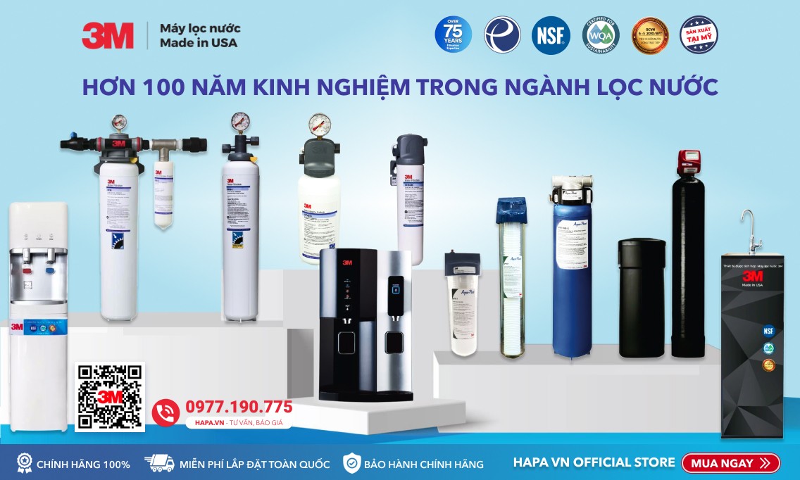 Lõi Lọc Nước 3M Made in USA, Đầy Đủ Models - Nhập Khẩu Mỹ