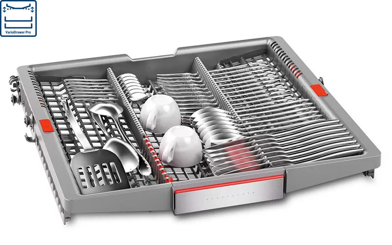 Khay thìa dĩa VarioDrawer Pro trên máy rửa bát Bosch SMS68TW06E