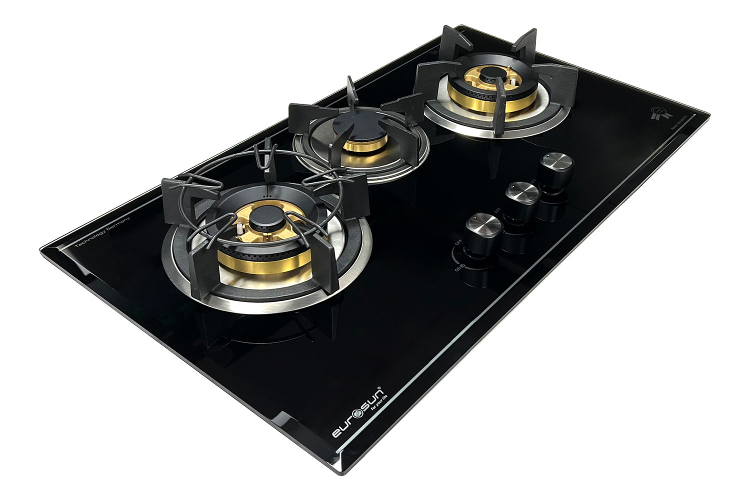 Bếp Gas EUROSUN EU-GA378 Cao Cấp 3 Vùng Nấu, 100% Đồng ITALY