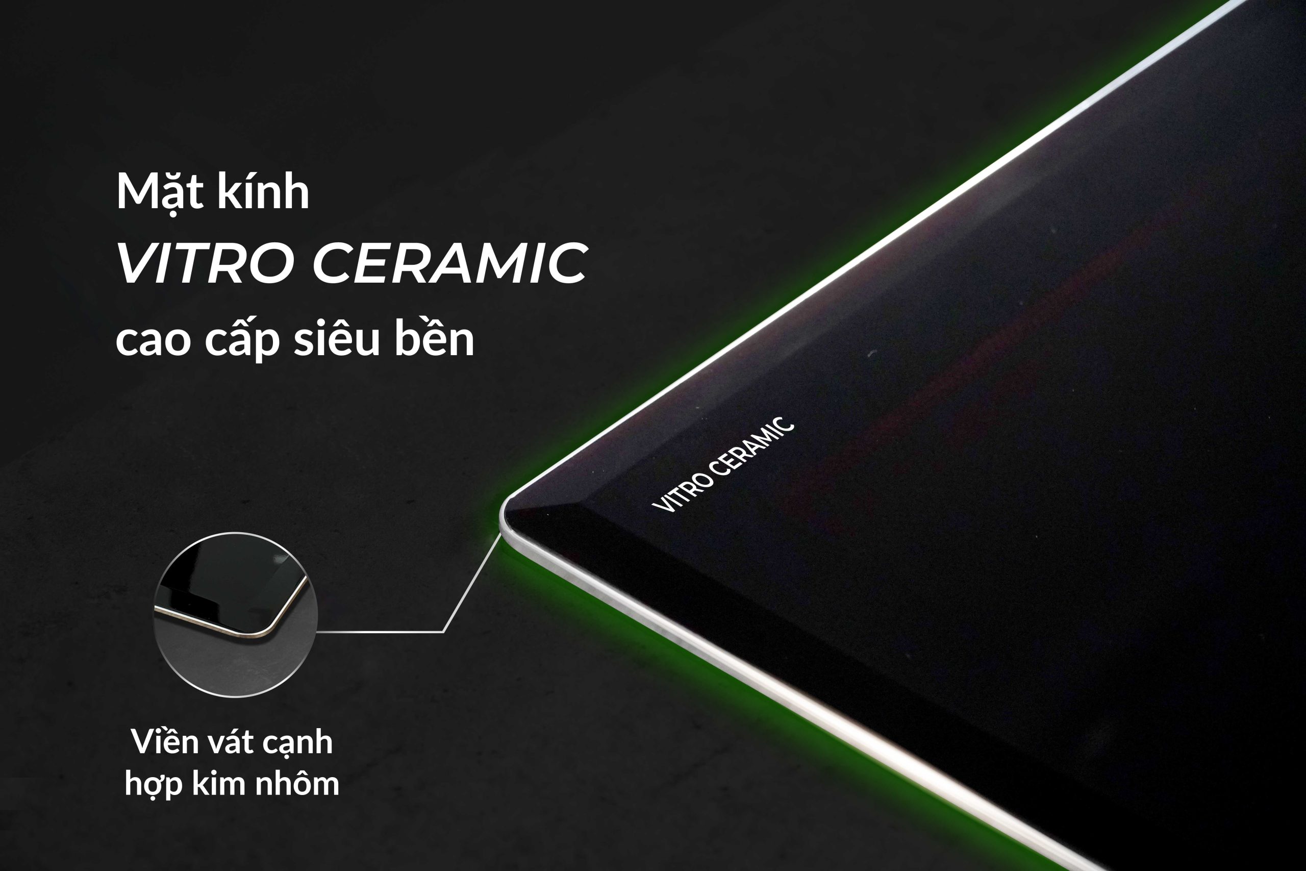 Bếp Từ Đơn Eurosun EU-T197 trang bị mặt kính Vitro Ceramic chịu nhiệt cao