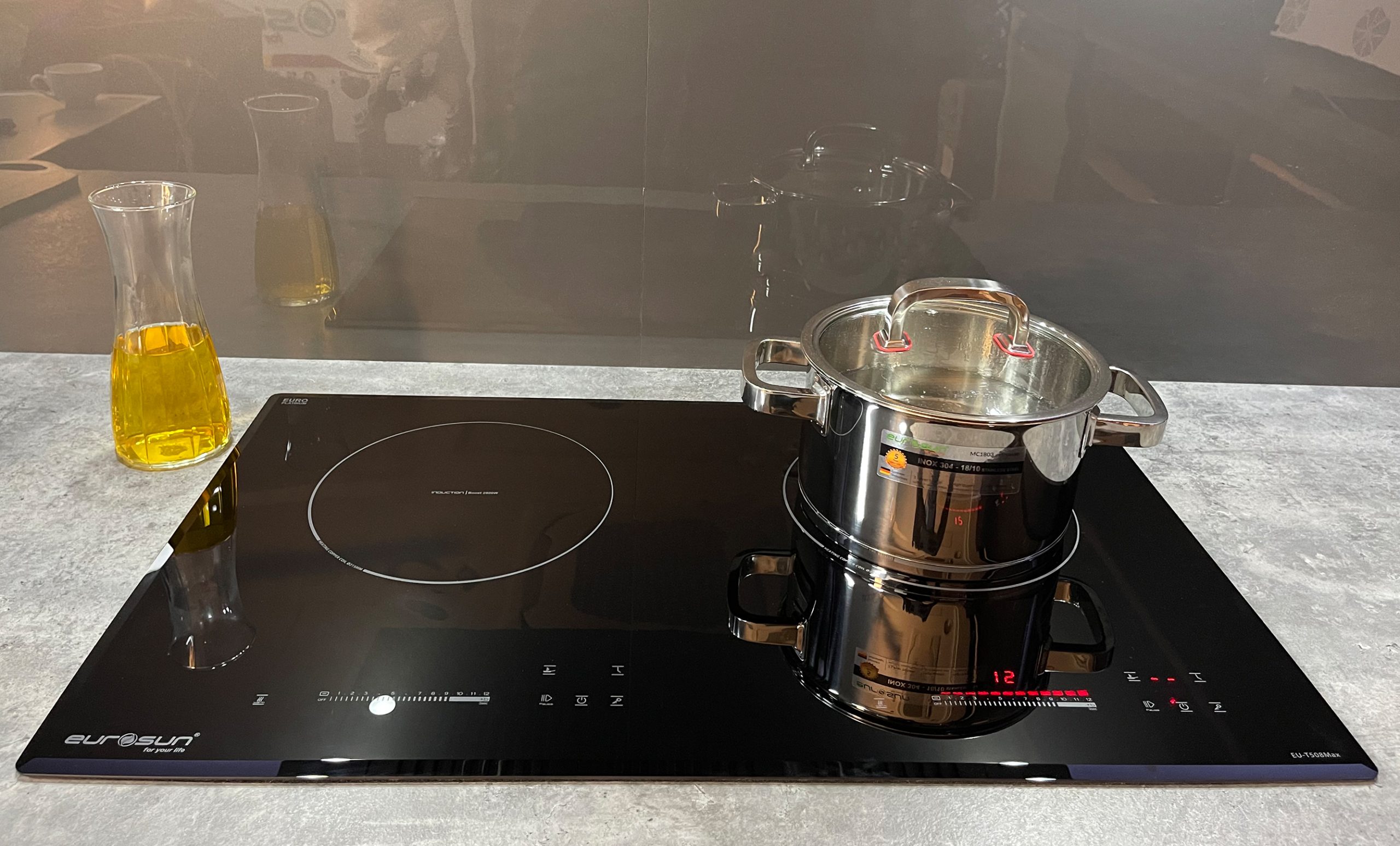 Bếp Từ Đôi Eurosun EU-T508MAX Cao Cấp 2 Vùng Nấu - Nhập khẩu Malaysia, Hàng Chính Hãng