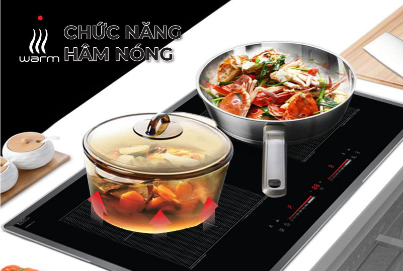 Chức năng ủ ấm “hâm nóng” Keep Warm ở nhiệt độ 65ºC của Bếp Từ Eurosun EU-T715Pro 