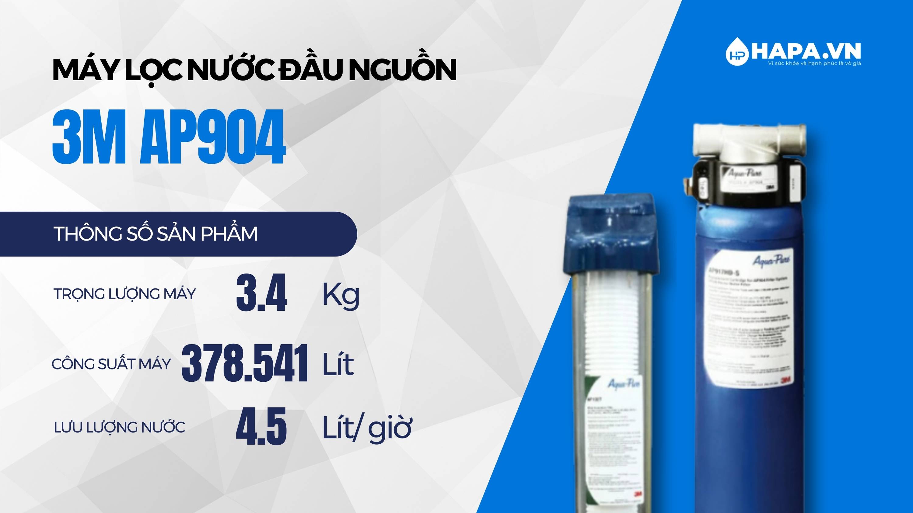 Máy Lọc Nước Tổng Đầu Nguồn 3M AP904