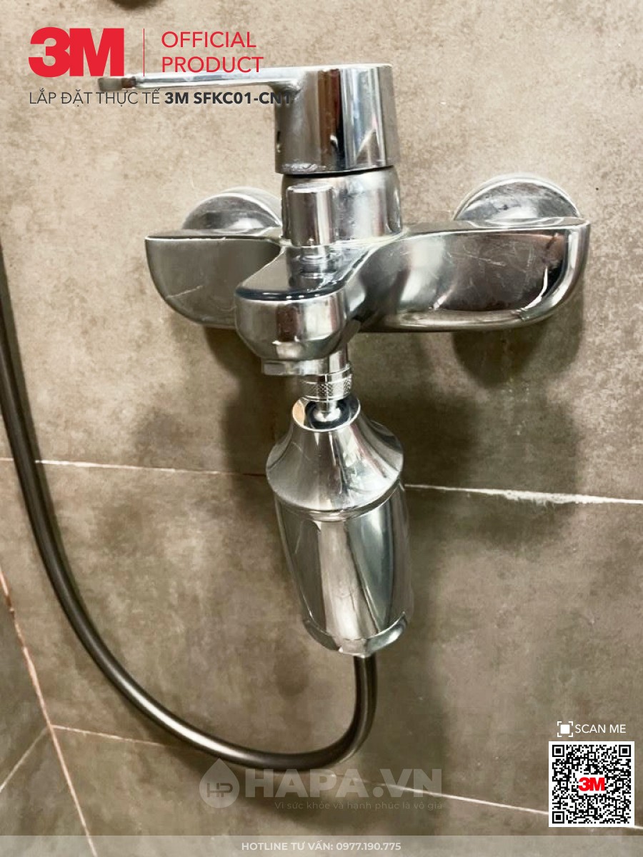 Ảnh lắp đặt thực tế của Bộ Lọc Nước Vòi Sen 3M SFKC01-CN1 Nóng Lạnh - Freeship toàn quốc tại HAPA.VN - 05
