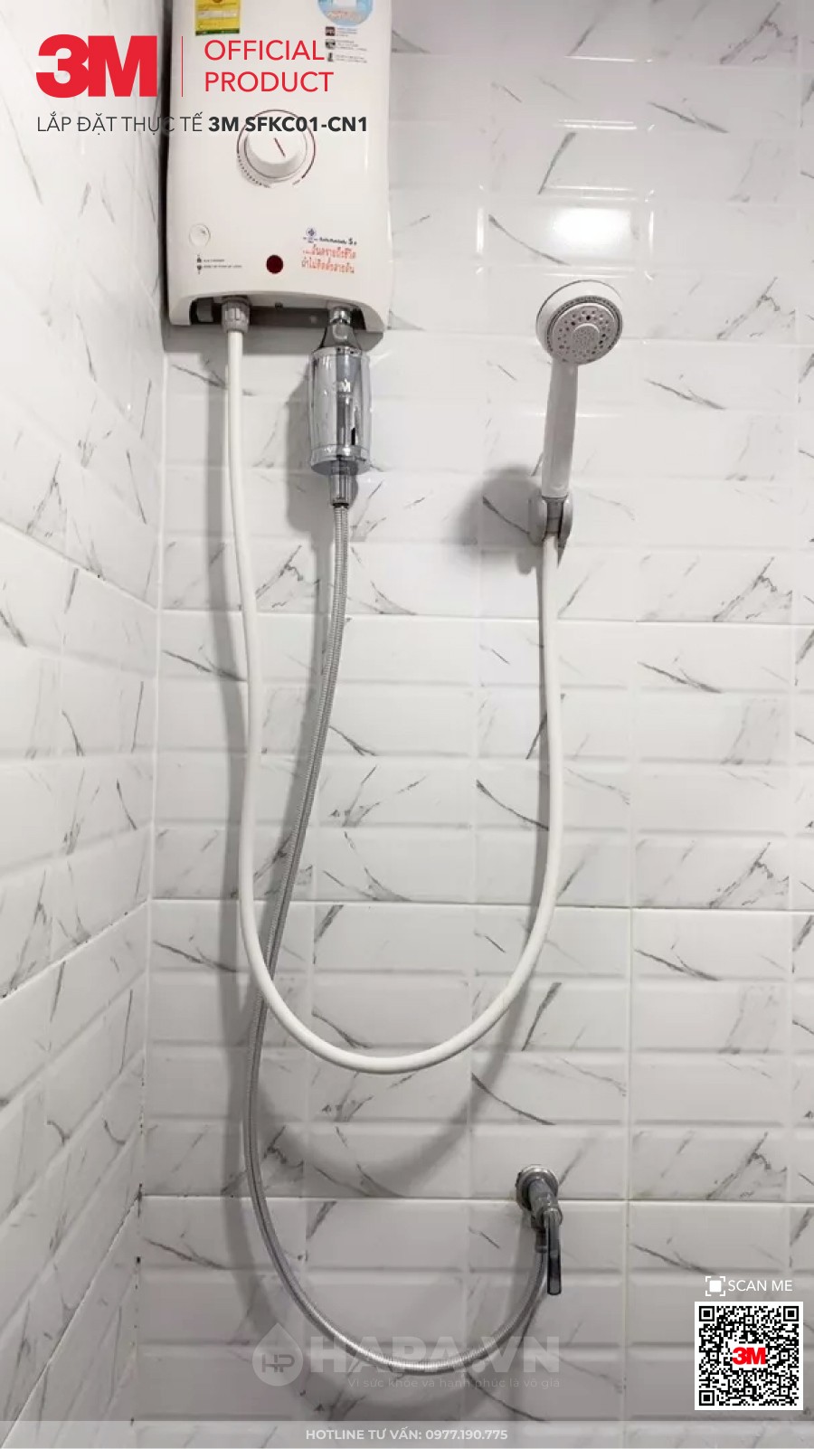 Ảnh lắp đặt thực tế của Bộ Lọc Nước Vòi Sen 3M SFKC01-CN1 Nóng Lạnh - Freeship toàn quốc tại HAPA.VN - 06
