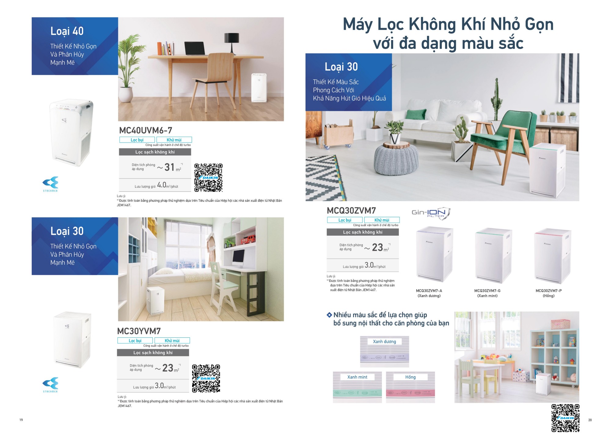Catalog Máy Lọc Không Khí DAIKIN (Mới nhất 2024) - Trang 19, 20
